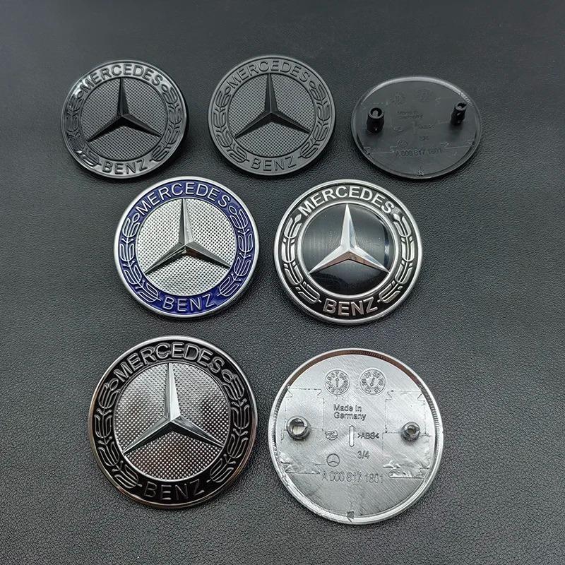 CSA1 3D Mercedes-Benz Star Hood Emblem 57mm with 2 Pins Front Bonnet Badge for GLA CLA CLS A45 C63 Car Accessory