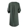 Women's Casual Sundress Beach Dress For Women 3/4 Sleeve Dress V Neck Loose Dresses Midi Dress
