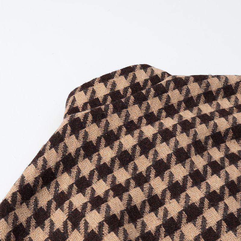 Kaslead New Women Clothes Western Style Fashion Simple Graceful Plaid Top Shorts Set