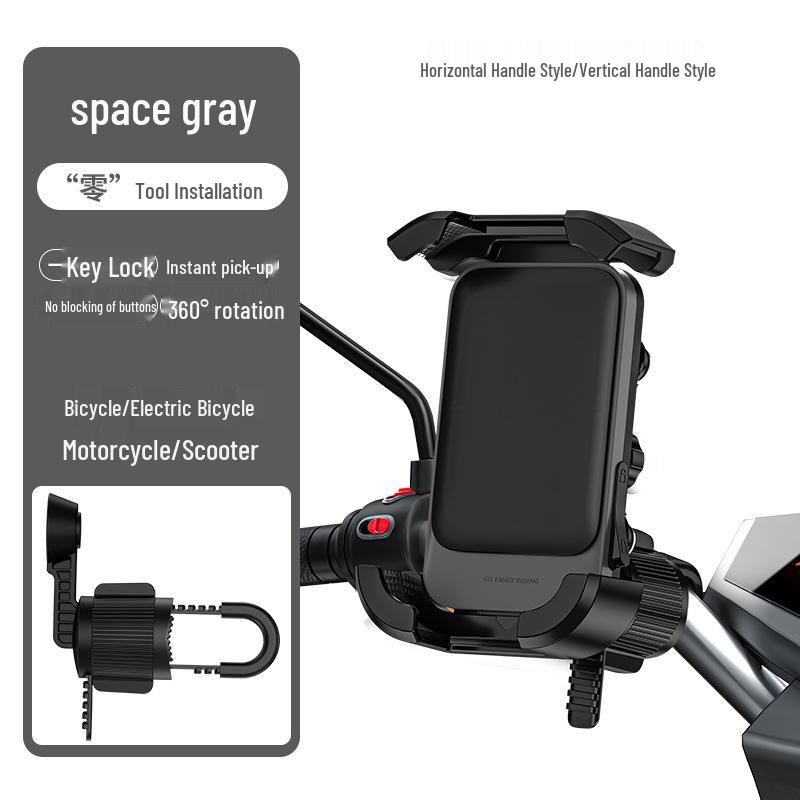 Electric Vehicle & Motorcycle Phone Holder with Battery for Navigation