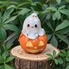 Halloween Ghost Pumpkin Resin Ornament Ghost Sitting On Pumpkin Couple Ornament for Party Home Bedroom Shelf Table Decor FC