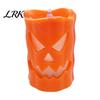 Outdoor Halloween Decoration Light Flameless Candle with LED Light, Ghost Face Pumpkin Skull Design Melted Wax Effect Safe Battery Operated Indoor for