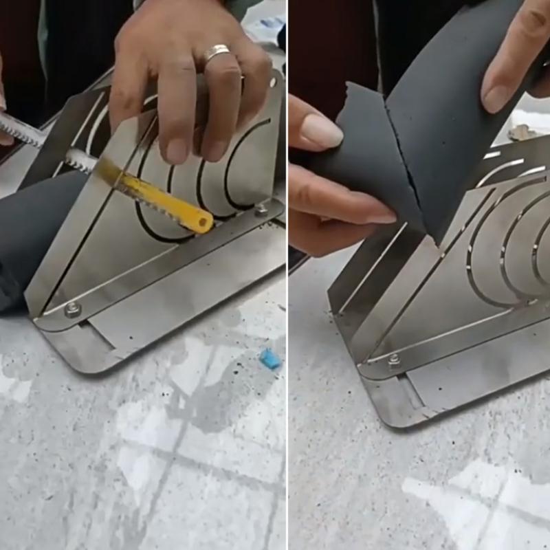 Foam Pipe Insulation Cutting Guide 45° Rubber Insulation Pipe Cutter Professional Foam Pipe Cutter Tool Adjustable