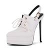 Sexy Pointed Toe High Heels Shoes Woman Sandals Platform Pumps Female Slippers Buckle Party Wedding Shoes Slingbacks Ladies Mule
