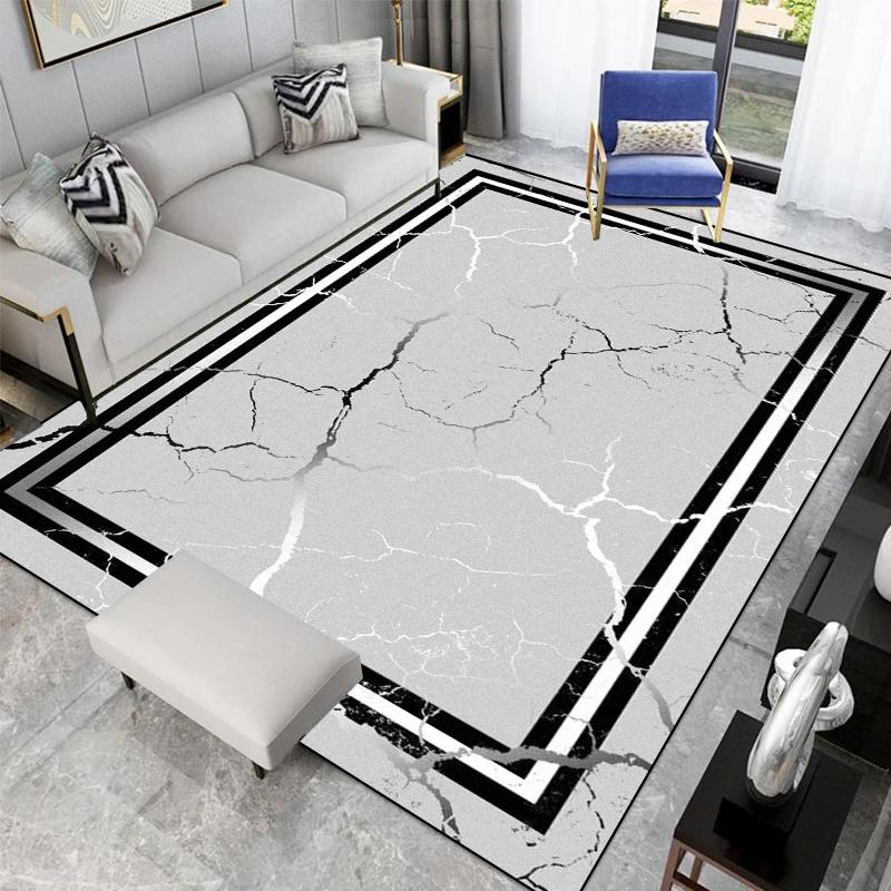 Living Room Decoration Abstract Carpets Modern Home Soft Rugs Hall Sofa Light Luxury Floor Mat Room Decor Cloakroom Large Carpet
