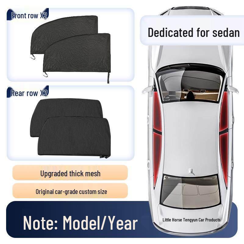 Car Sunshade & Mosquito Net - Insect-Proof Window Curtain