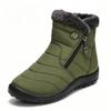Women's Winter Cotton Boots: Mid-Calf, Plus Velvet Lining, Thickened for Warmth, Comfortable Soft Sole, Outdoor Wear, Casual Cold Protection.