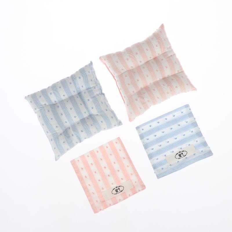 Stripes Polka Dot Coasters Portable Square Cotton Cloth Insulation Pad Soft Hanging Drink Coasters Photography Props