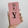 Cute Initial Letters Case For OPPO A5 (2020) Liquid Silicone Smooth Cases For OPPO A9 (2020) A11X Soft Cover OPPO A5 2020 Bag