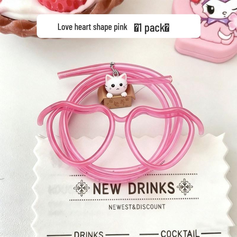 Creative Funny Straw Glasses: Cute, Extra-Long Soft Tube for Lazy Person and Kids to Enjoy Drinks in Style