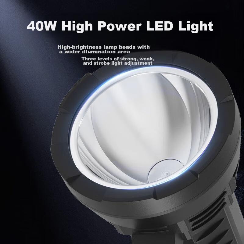 High-Intensity Long-Range Flashlight with Long Battery Life, Rechargeable Searchlight, Outdoor Emergency Light, Camping And Fishing Lamp 7077