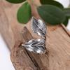 Buyee   Copper Big Ring Finger Elegant Gary Leaf Open Ring For Woman Fashion Unique Design Fine Jewelry Circle
