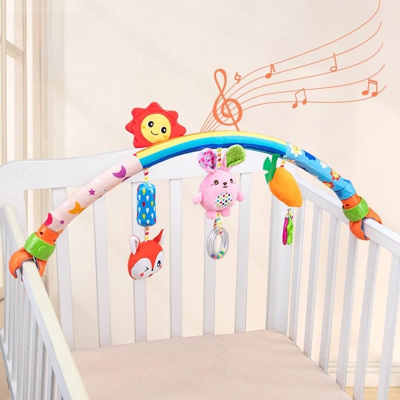 Baby Unicorn Teething Toy With Plush Material For Car Seat And Crib Decor