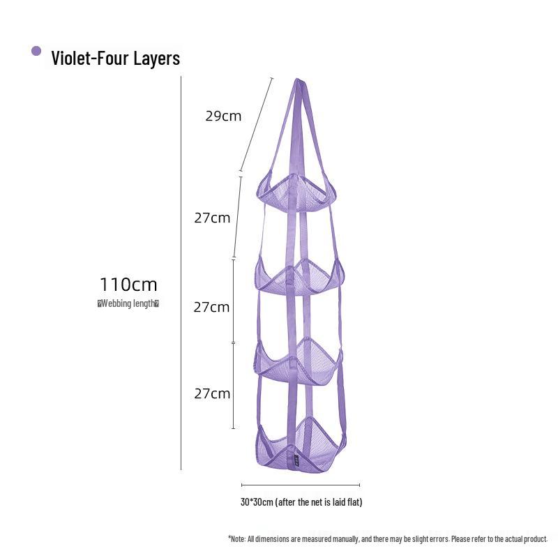 Multi-Layer Sports Equipment Rack: Children's Basketball & Football Hanging Storage Bag
