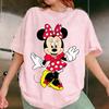 T-shirt da donna Minnie Mouse Cartone Animato Estate 2026 Casual Cotone Manica Corta Top Grafica Disney Stampa Oversize Streetwear