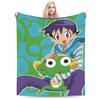 Anime Keroros Frog Blanket  Soft Graphic Plush Throw Blanket For Students Outdoor Flannel Bedspread Bed Cover