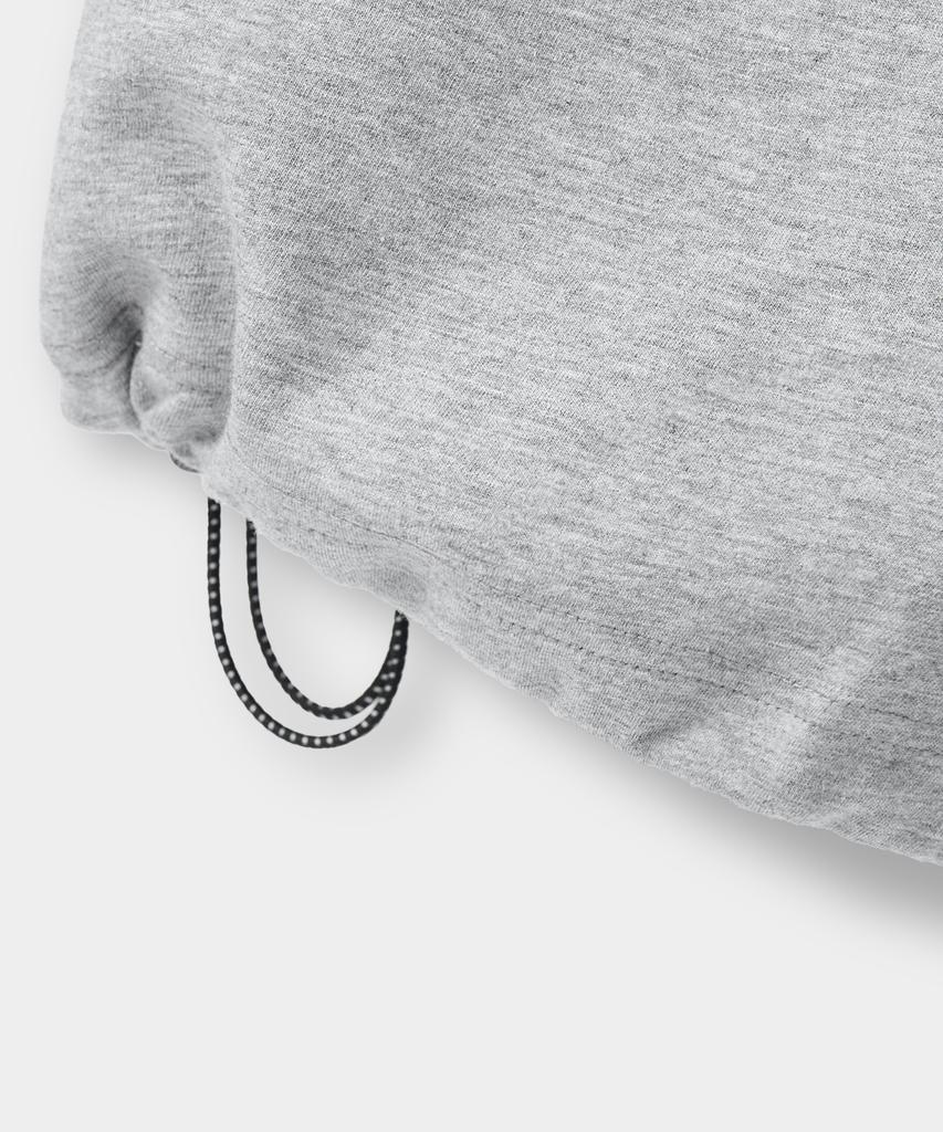 Dimiteulibeullaeg Vlad One-Pleat Curved Cutoff Sweatpants_Melange