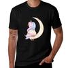 Rainbow Unicorn On A Moon Cartoon Illustration Tshirt Modern Style Print Tshirt