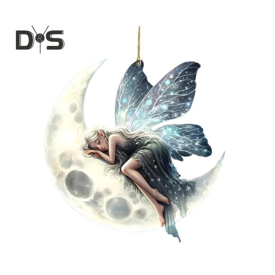 

Автомобильный кулон 2D акриловый красочный лунный фейский шарм украшение для автомобиля легкое подвесное украшение для транспортного средства Moon