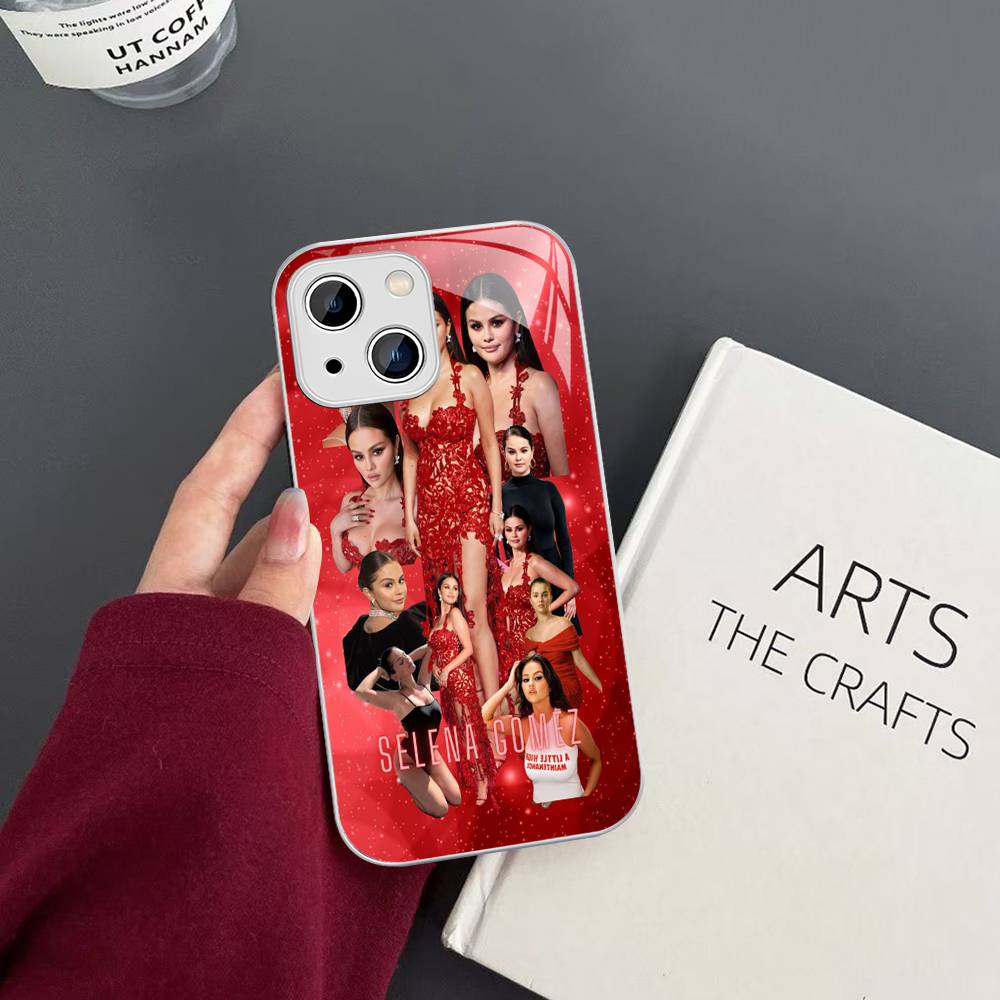 Singer Selena Gomez Tempered Glass For Iphone 14 13 12 11 Pro Mini XS MAX 14Plus X XS XR Fundas