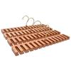 Wooden Belt Hanger 2-in-1 Design 14 Slots Space-Saving Eco-friendly Multifunctional Belt Organizer for Closet