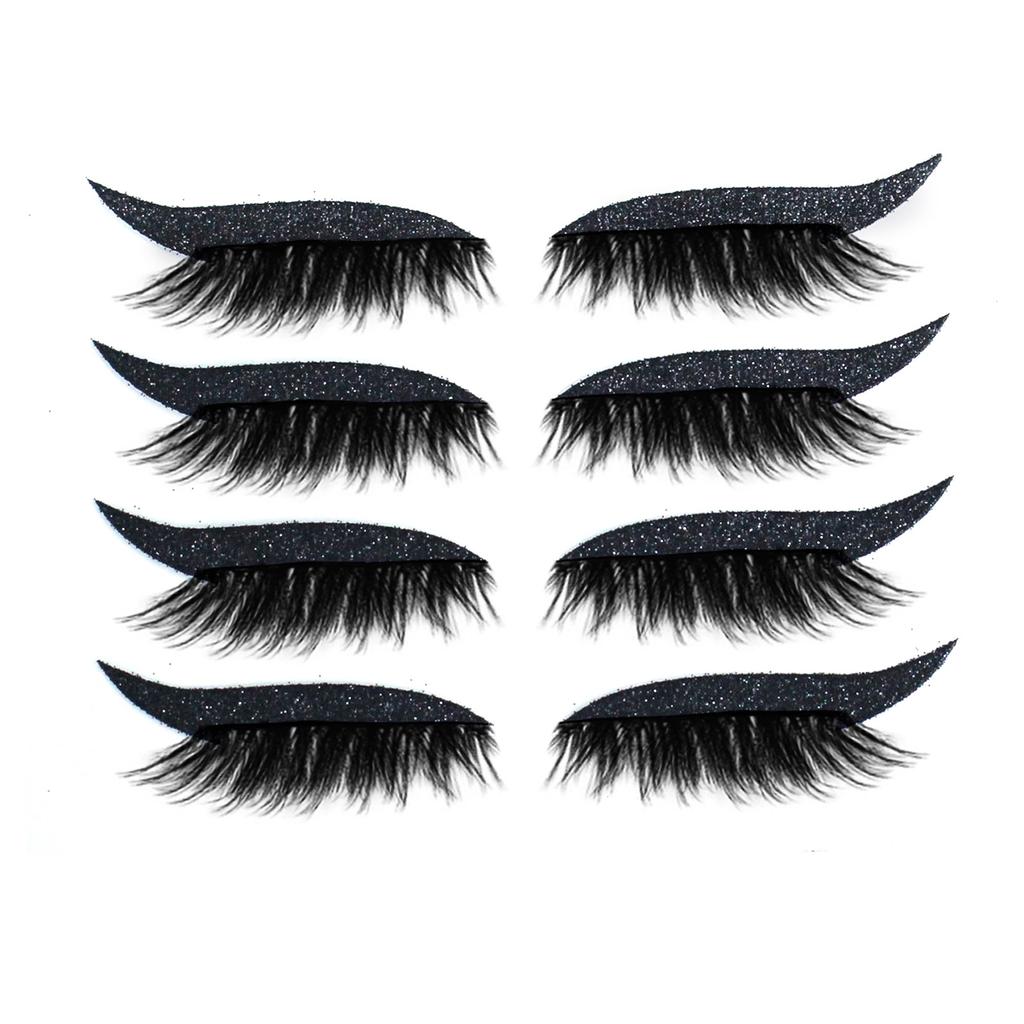 4 Pairs Eyeliner Eyelash Patch Universal Type Cosmetics Lastics Eyeliner Eyelash Patch