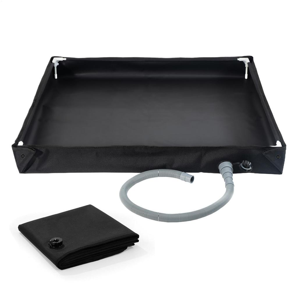 Portable Shower Pan With Drain Hose Foldable Shower Base Outdoor Tent Shower Tray For Outdoor RV Camping Shower Beach Pet Bath