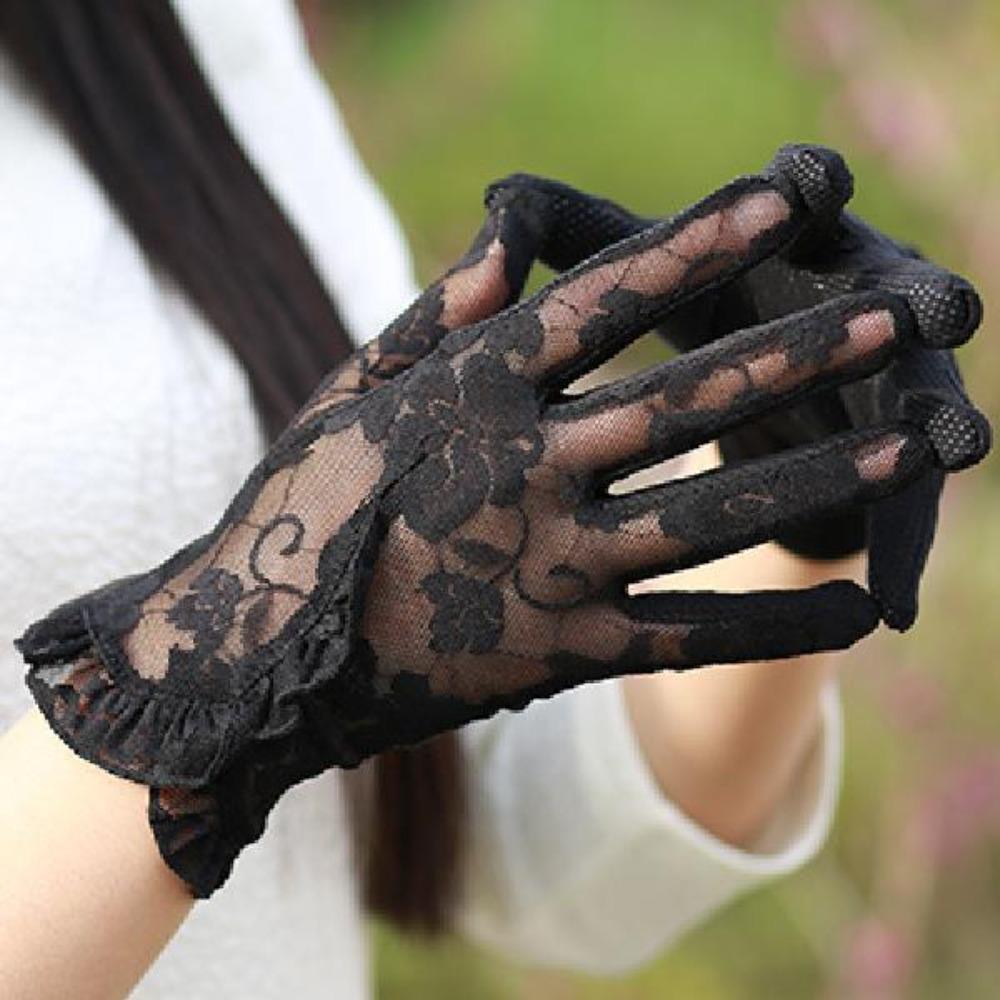 Anti-Slip Sunscreen Gloves Thin Touch Screen Gloves Elegant Transparent Gloves  Outdoor Cycling