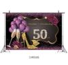 7x5ft Happy 18th 40th 50th Birthday Backdrop Black Gold Balloons Golden Glitter Sparkling Stars Men Women Baby Party Backdrop