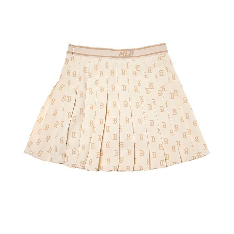 New MLB Boston Red Sox SS24 Casual Short Skirts Women's Dark Cream 3FSKM0144-43CRD