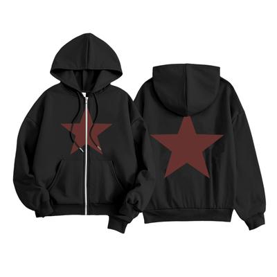 Kids Fashion Women's Lightweight Long Sleeve Zipper Hoodie Printed Hoodie With Pockets