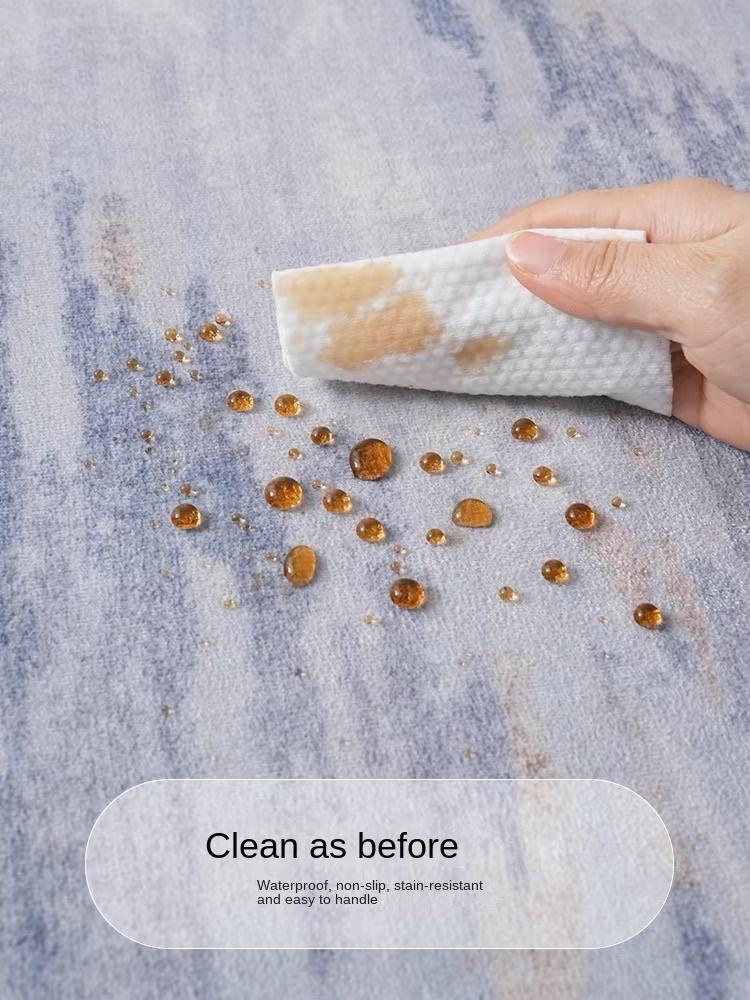 Light Luxury Crystal Velvet Carpet Orange Living Room Large Area Carpet Sofa Coffee Table Mat Home Bedroom Hallway Carpet