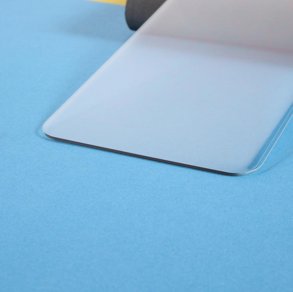 Full Screen Coverage Silk Printing Tempered Glass Film Screen Protector Support Fingerprint Unlock for OnePlus 9 Pro/10 Pro [Side Glue]