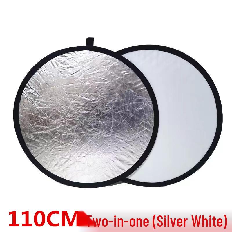 Foldable 5-in-1 Photography Reflector & Softbox: Silver/White/Gold. Perfect for Portraits & Beauty Shots.