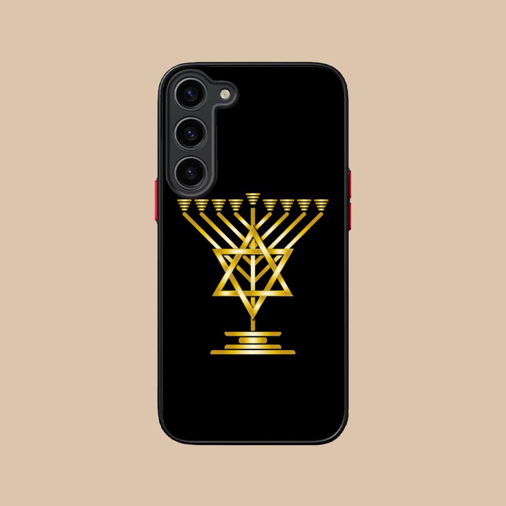 Jewish Hanukkah Mobile Phone Case for Samsung Galaxy S25 S24 S23 S22 S21 Plus FE Ultra Colorful Silicone Cover Cover Smartphone