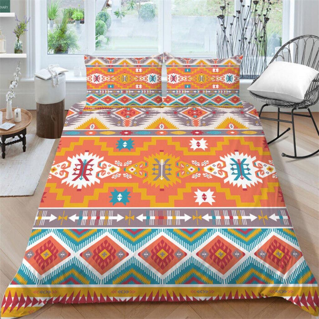 Vector Ethnic Style Bedding Sets Soft Duvet Cover Set Highend Bedroom Decor Gift