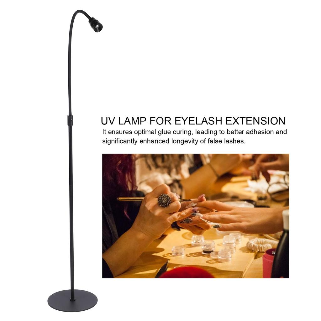 UV Wimpernlicht Verbessert die Wimpern-Langlebigkeit 10W UV-Lampe für Wimpernverlängerungen mit Fußpedalsteuerung für Wimperntechniker für Salon
