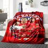 FC Bayern München Spieler Collage Druck Flanelldecke Fußballfan Überwurfdecke Weich Gemütlich Zuhause Sofa Bett Dekoration für Fußballfans