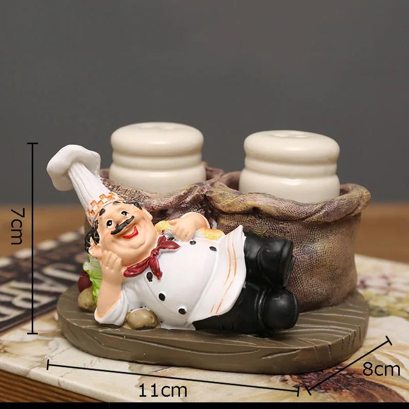 Bearded Chefs Creative Figures Statue Desk Decoration Professional Chef Character Resin Sculpture Ornaments Modern Home Decor