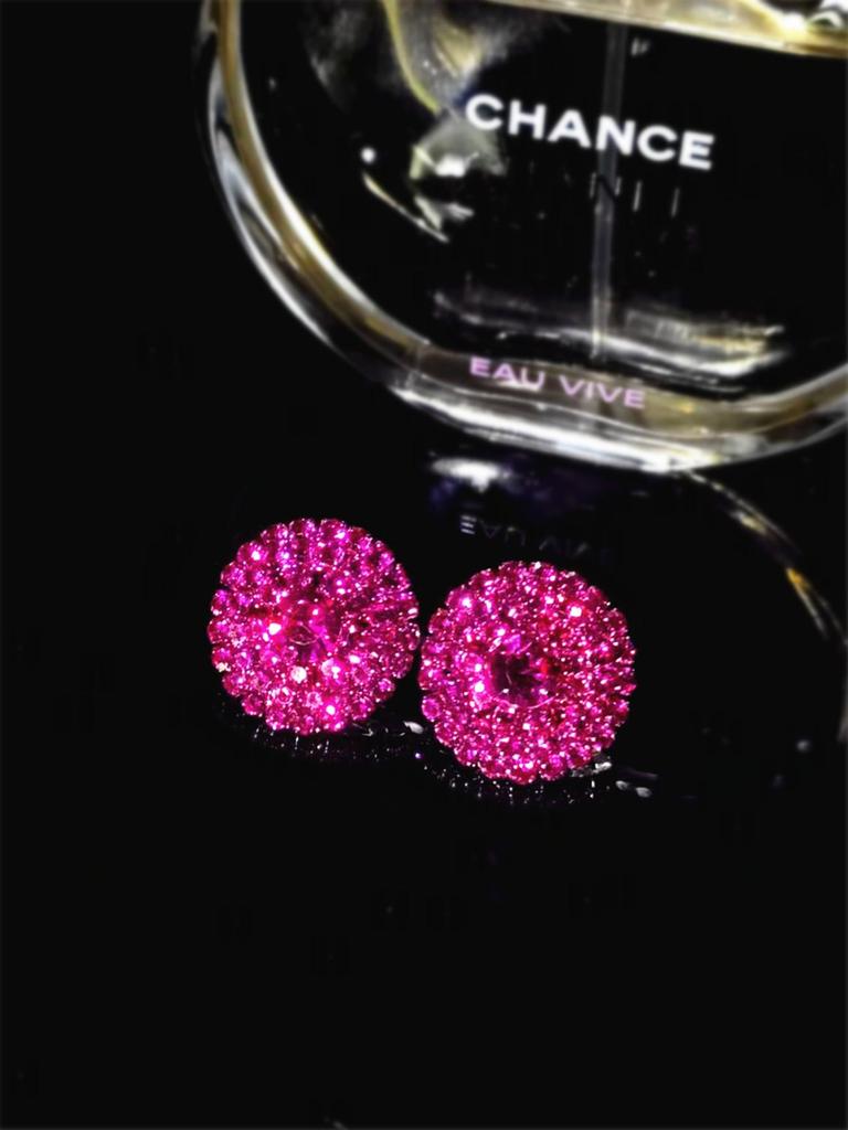 DINGKA Geometryczne Kolczyki Koła z Cyrkoniami dla Kobiet