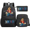 Anime ONE PICEC Backpack Monkey D Luffy Capacity Casual Student SchoolBag 3pcs Lightweight Women Men Travel Casual Mochilas