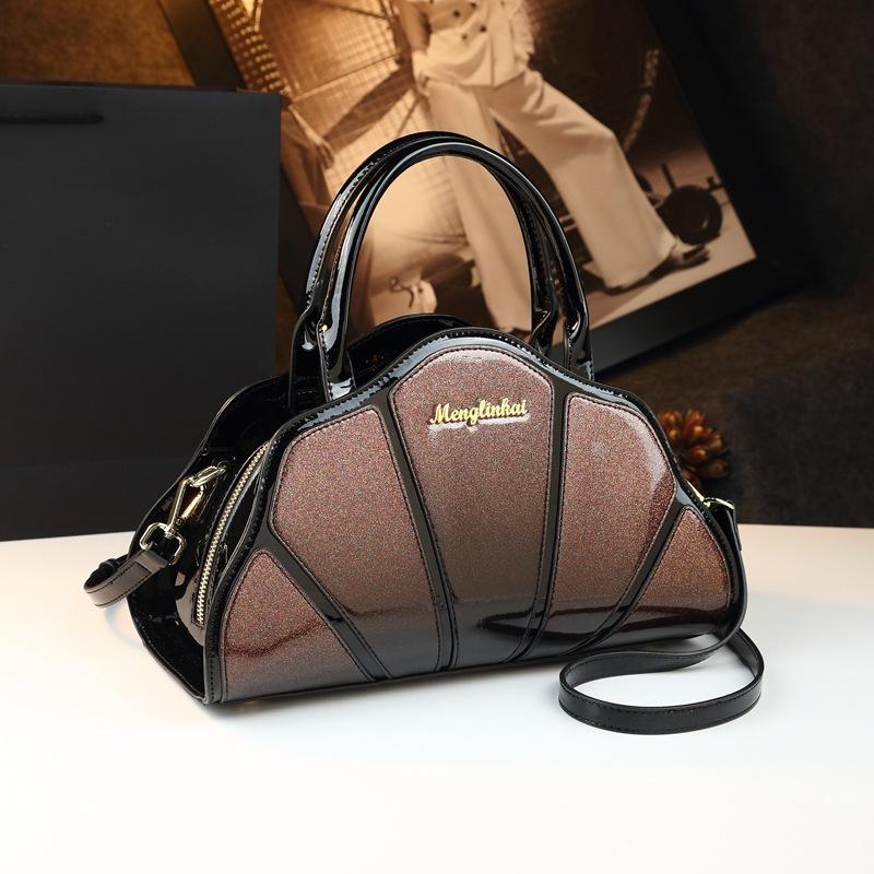 2025 New Splicing Dumpling Bun Single Shoulder Cross Shoulder Handbag Fashion