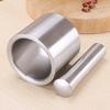 Rust Proof Mortar and Pestle Set Manual Garlic Mashing Jar Herbs Grinding Bowl  Lemon