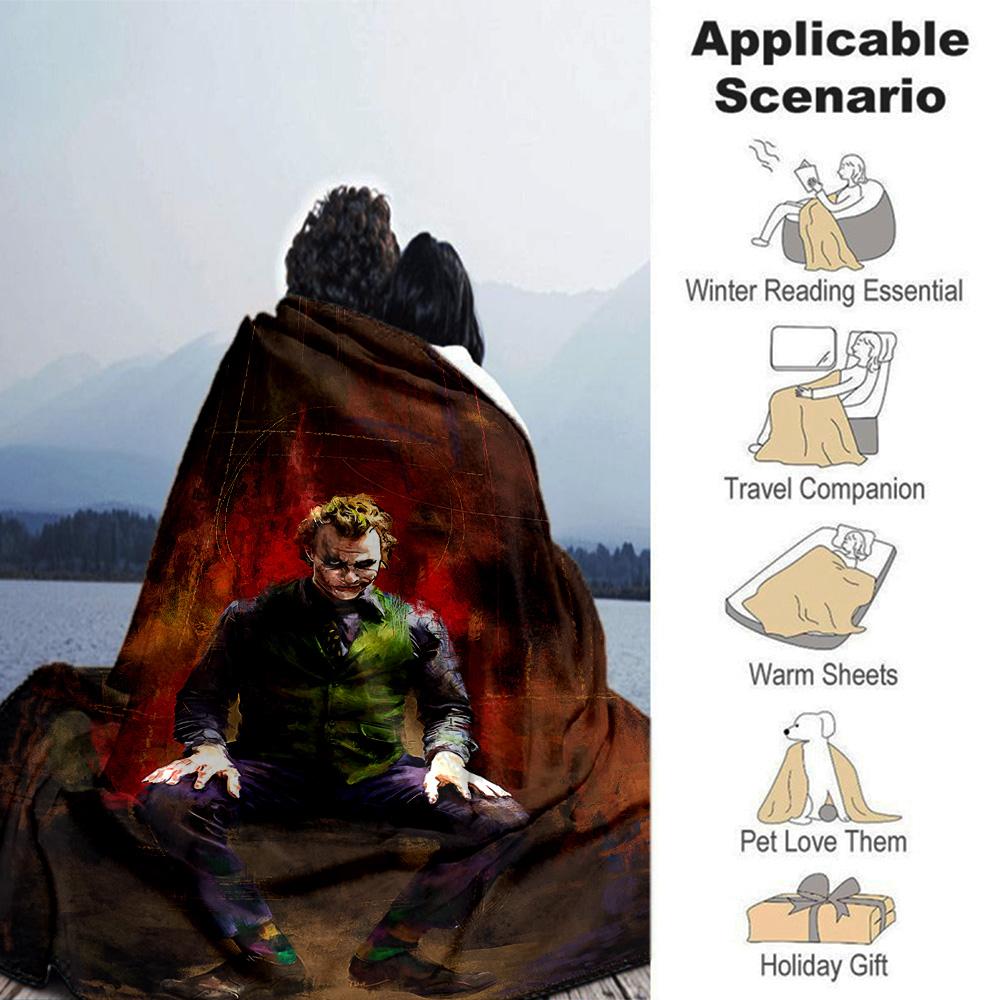 Joker'S Transformation Flannel Blanket Super Soft Warm Cozy Blanket For Sofa Bed Office Travel Allseason Home Decor Gift