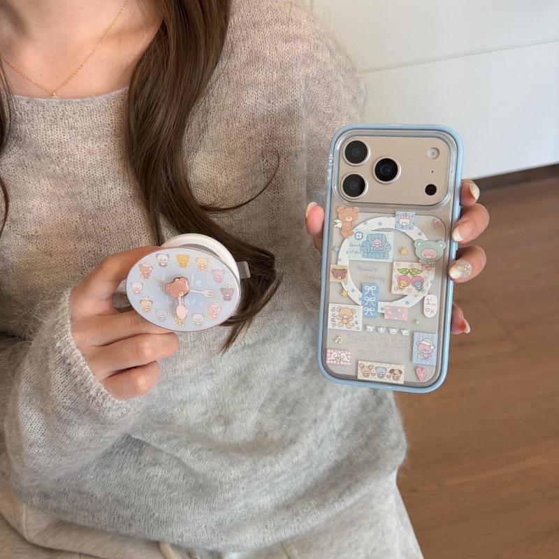 Rotating Cartoon Bear Stand Case for Apple 17Promax/16Pro/15Pro