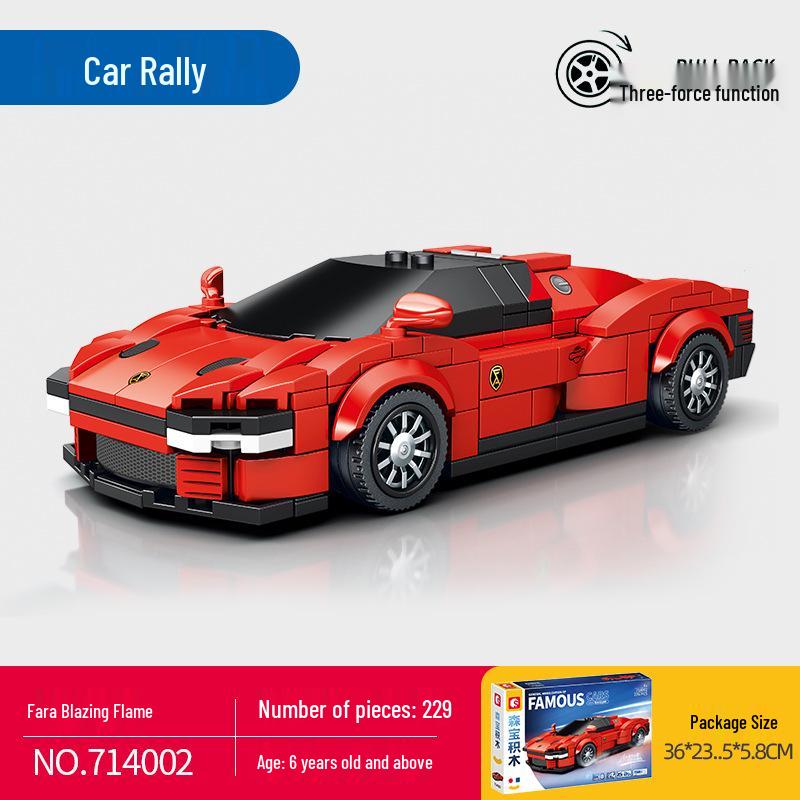 ShengBao Pull-Back Car Model: Educational Assembly Toy for Kids