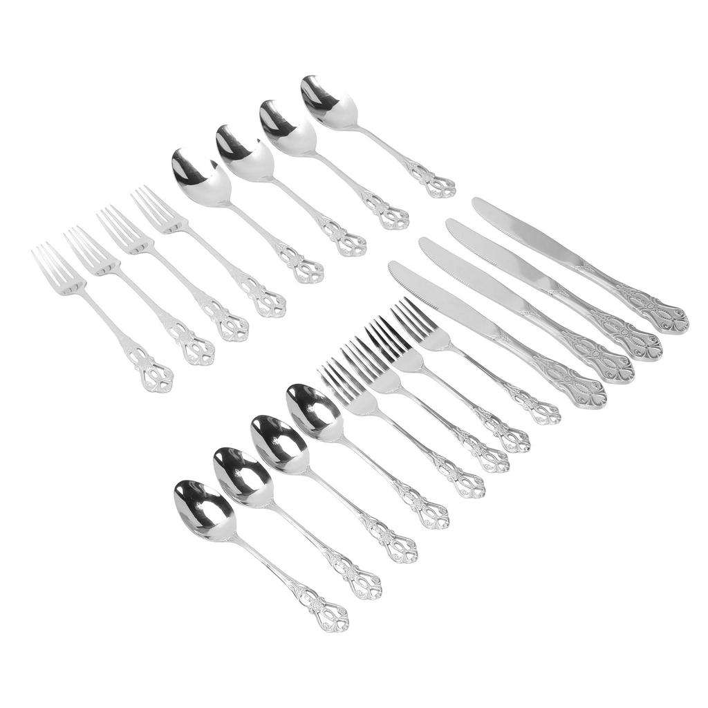 Cutlery Set Vintage Dishwasher Safe Stainless Steel 4 Dinner Forks 4 Dinner Spoons 4 Salad Forks 4 Tea Spoons 4 Dinner Cutters Flatware Set