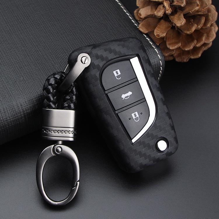 Real Carbon Fiber Key Shell for 14th Gen Toyota Crown - Protective Cover