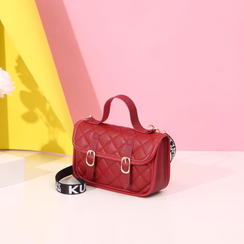 Small bag women's new fashion diamond one-shoulder messenger bag wide shoulder strap small square bag trendy one