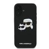 Karl Lagerfeld KLHMP16SSKCHPPLK iPhone 16 6.1" Black/black Hardcase Silicone Double Heads Print MagSafe